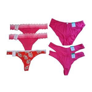 Calvin Klein & Jenni Women’s Panties 6 Pairs Different Styles & Colors Size L